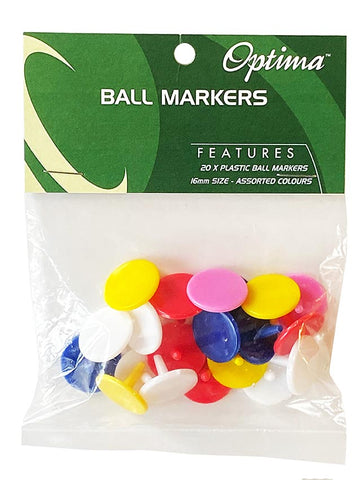 Optima Plastic Ball Markers 20 Pack