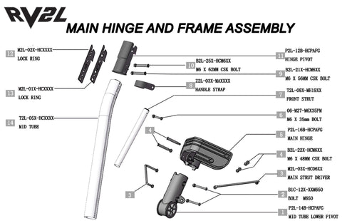 Rovic RV2L - Main Hinge and Frame Assembly V2